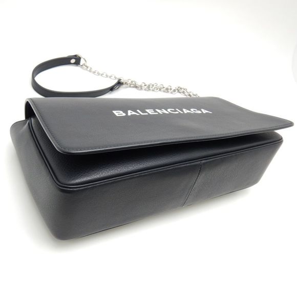 Balenciaga Everyday Chain Wallet Calf Black Crossbody - Picture 5 of 9